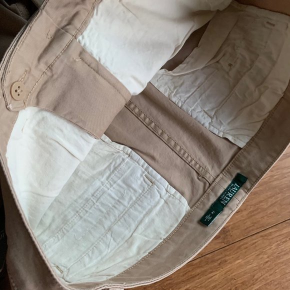 NWT RALPH LAUREN WOMEN'S STRAIGHT CHINO PANT SZ 14 - Picture 5 of 6
